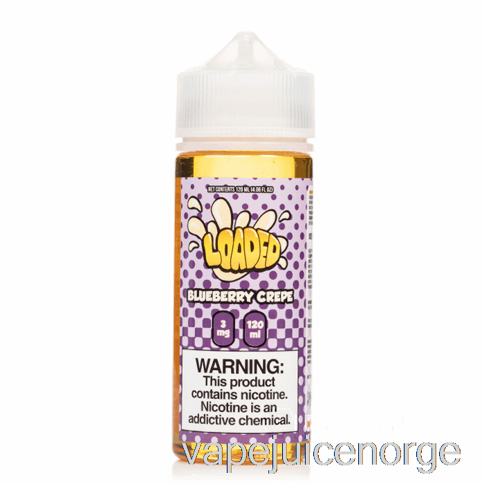 Vape Uten Nikotin Blåbær Crepe - Ladet E-væske - Hensynsløse Damper - 120ml 0mg